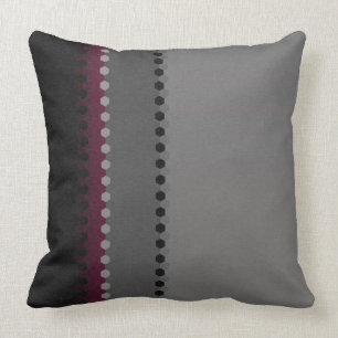 Coussin Motif gris de rayure de point de Bourgogne