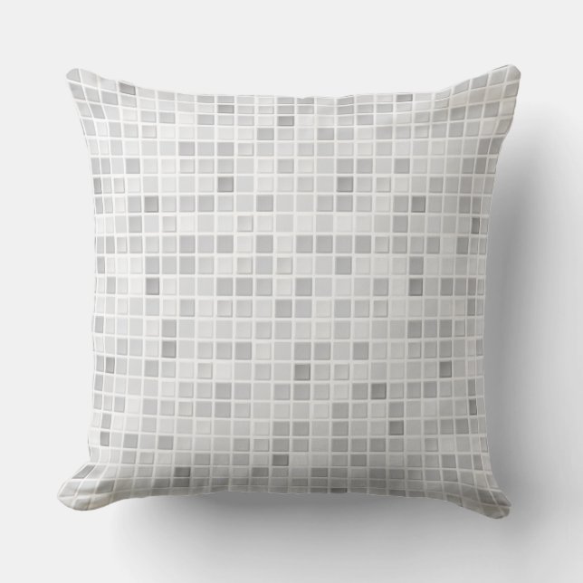 Coussin Motif gris de tuiles (Recto)