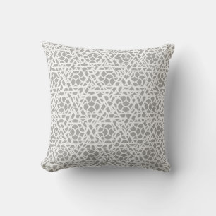 Coussin Motif gris et blanc Ziggy