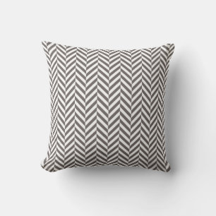 Coussin Motif gris géométrique Herringbone