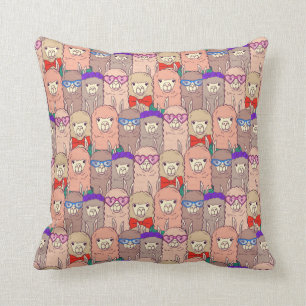 Coussin Motif habillé à la mode de lama