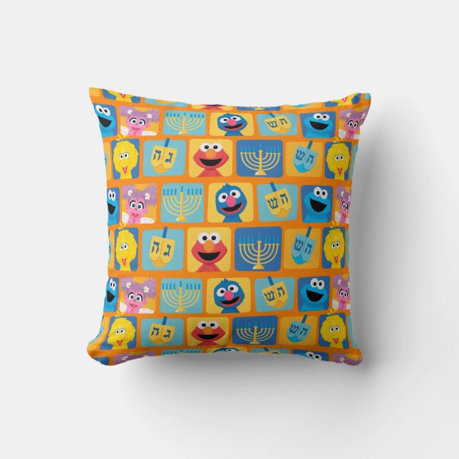 Coussin Motif Hanoukka de Sesame Street (Recto)