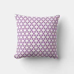 Coussin Motif Hexagon blanc violet Lavande