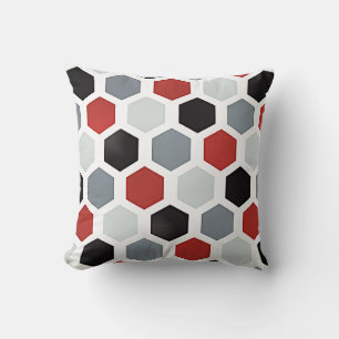 Coussin Motif Hexagon d'Art Moderne