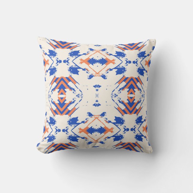 Coussin  motif hipster coloré transparent avec géométrie  (Recto)