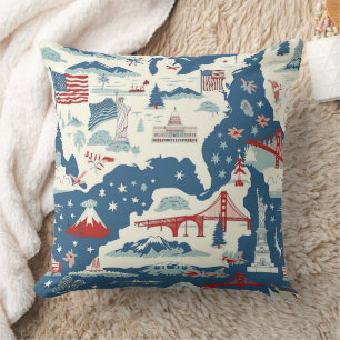 Coussin Motif historique vintage-américain (2)