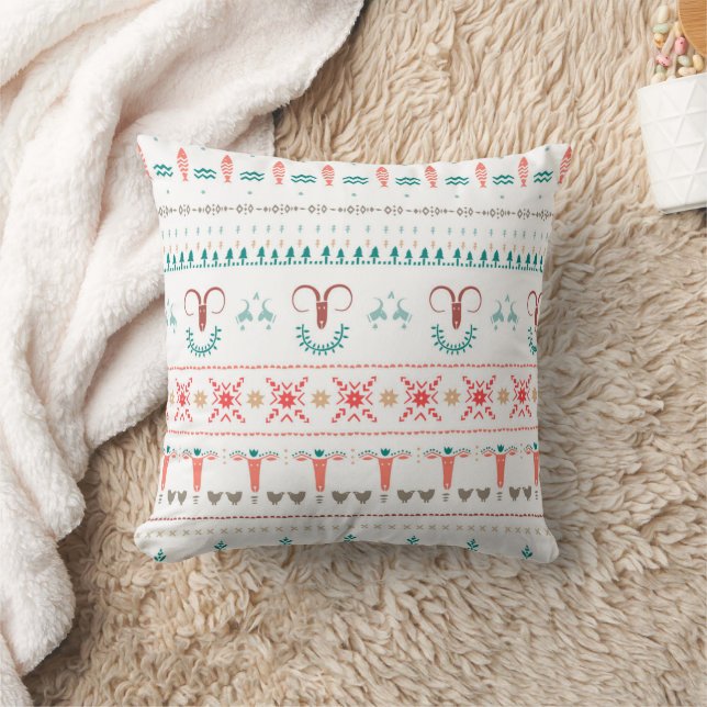 Coussin Motif Hiver Lumière Nordique (Couverture)