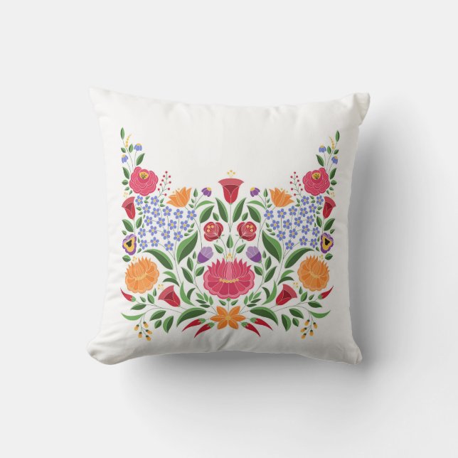 Coussin Motif hongrois de gens - fleur de broderie de (Recto)