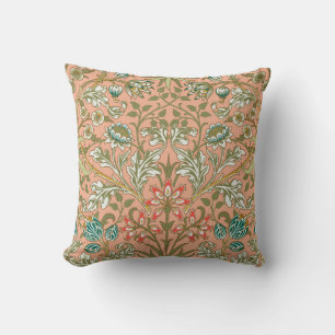 Coussin Motif Hyacinthe Rose Poussiéreux de William Morris