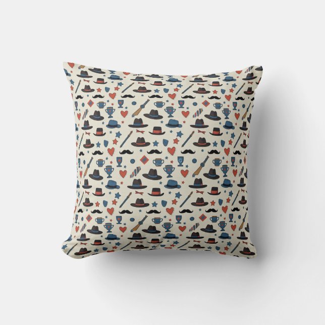 Coussin Motif Icônes fête des pères (Recto)