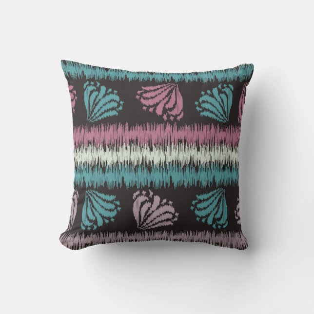 Coussin Motif ikat abstrait sans couture avec l'image de f (Recto)