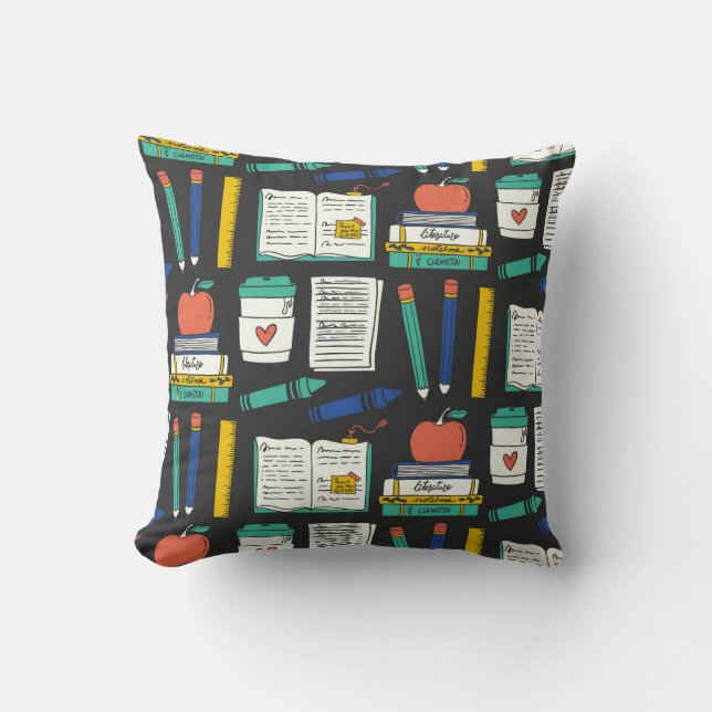 Coussin Motif illustré de retour à l'école (Recto)