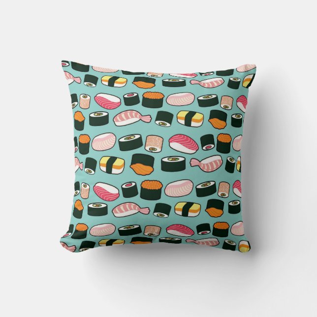 Coussin Motif illustré par amusement délicieux de sushi (Recto)