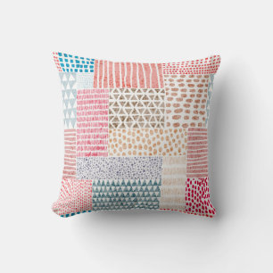 Coussin Motif impeccable en style patchwork. D simple