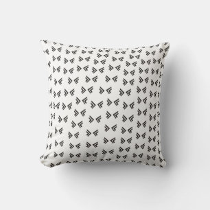 Coussin Motif/impression Abstrait noir et blanc