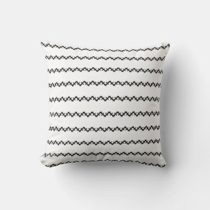 Coussin Motif/Impression de croix os noires et blanches