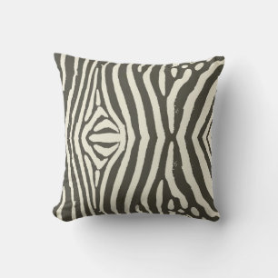 Coussin Motif imprimé animal à rayures zèbres modernes