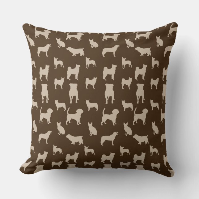 Coussin Motif imprimé chiots adorables (Recto)