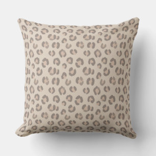 Coussin Motif imprimé léopard neutre