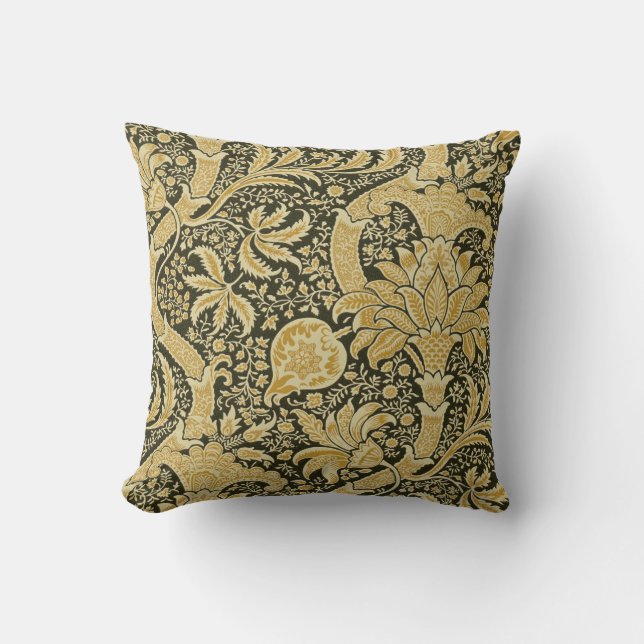 Coussin Motif indien d'or, William Morris (Recto)