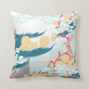 Coussin Motif inspiré asiatique de nature