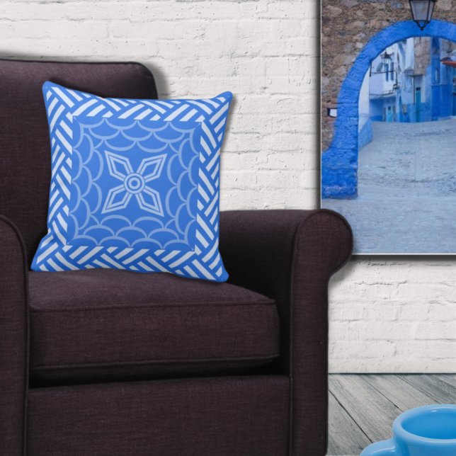 Coussin Motif inspiré par l'ethnie bleue (Créateur téléchargé)