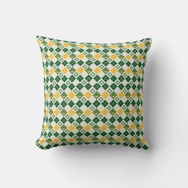 Coussin Motif irlandais du jour de Patrick de saint (Recto)