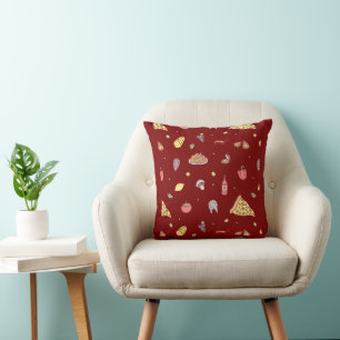 Coussin Motif italien. Cuisine italienne sans couture