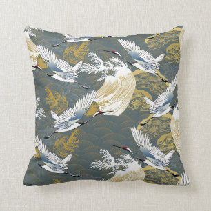 Coussin Motif japonais. Arrière - plan à motif traditionne