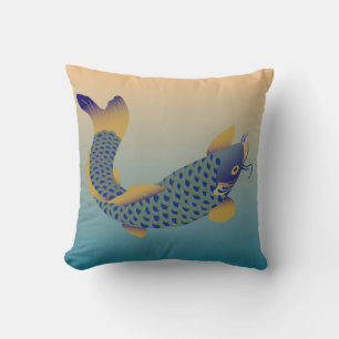 Coussin Motif japonais de carpe