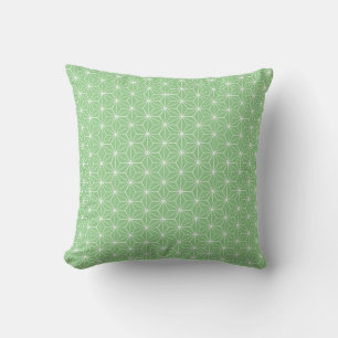 Coussin Motif japonais géométrique moderne Sage Green
