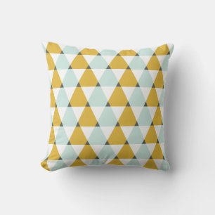 Coussin Motif jaune en bon état géométrique moderne de