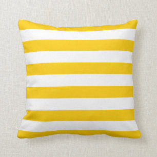 Coussin Motif jaune et blanc de rayure