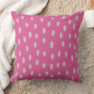 Coussin Motif joli à pois dessiné à la main