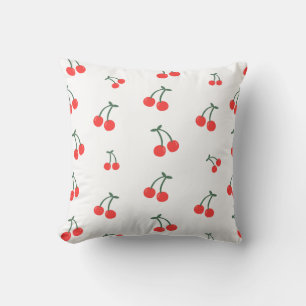 Coussin Motif joli cerise – Illustration de fruit minimali