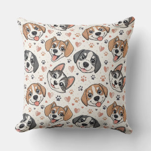 Coussin Motif joli visage de chiot pour enfants pour les a