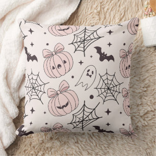 Coussin Motif Kawaii Rose Épouvantable Halloween