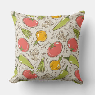 Coussin Motif Légumes