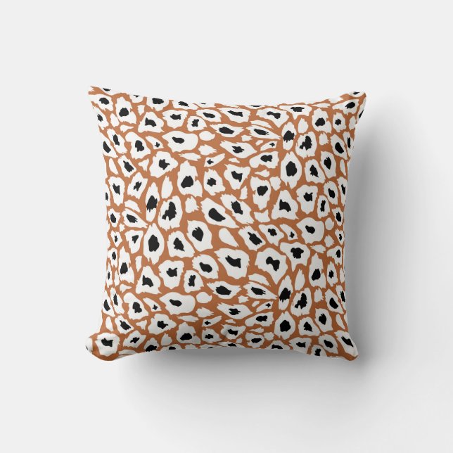 Coussin Motif léopard, design poster de animal africain (Recto)