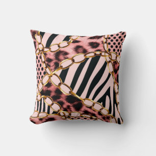 Coussin Motif léopard, Empreinte de léopard, Poster de ani