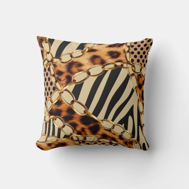 Coussin Motif léopard, Empreinte de léopard, Poster de ani (Recto)