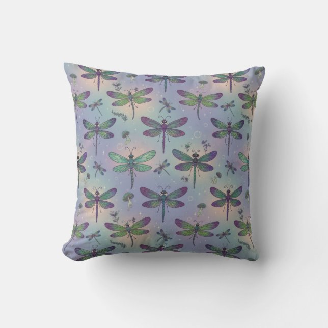 Coussin Motif Libellule  (Recto)