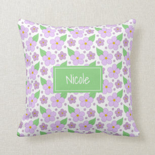 Coussin Motif Lilac Flowers