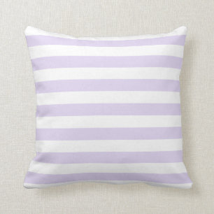 Coussin Motif Lilac Purple & White Lines