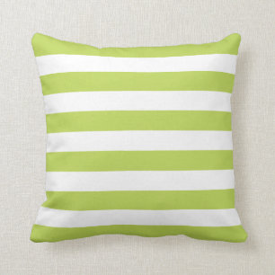 Coussin Motif Lime Green Stripes