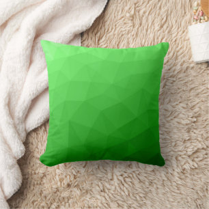 Coussin Motif lumineux à maillage géométrique dégradé vert
