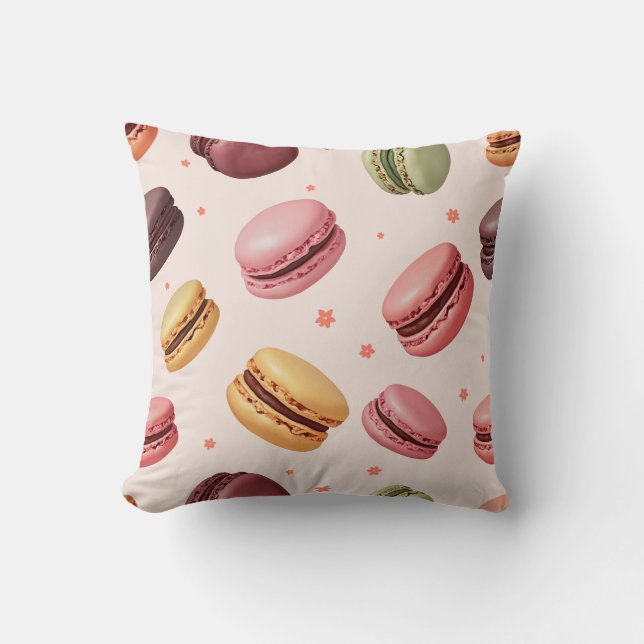 coussin motif macaron (Recto)