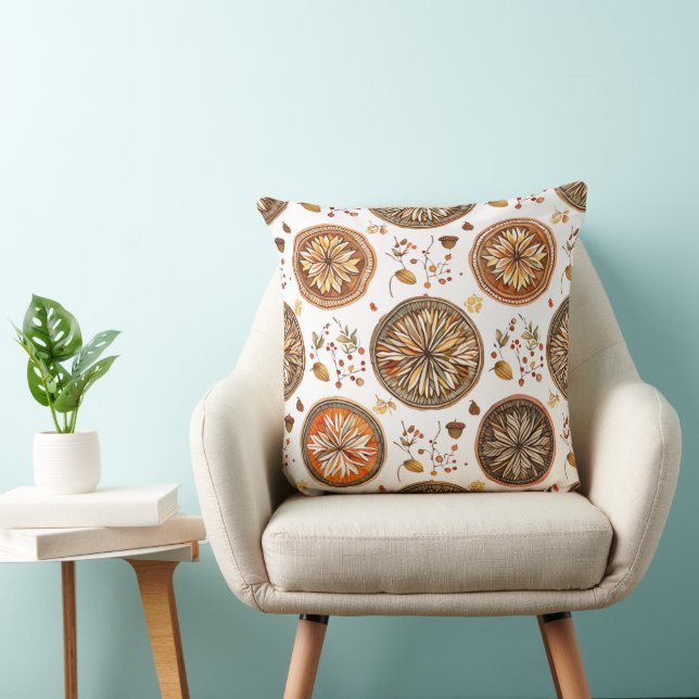 Coussin Motif Mandala d'automne (Chaise)