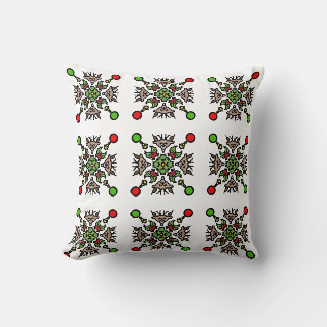 Coussin Motif mandala floral sans couture (Recto)