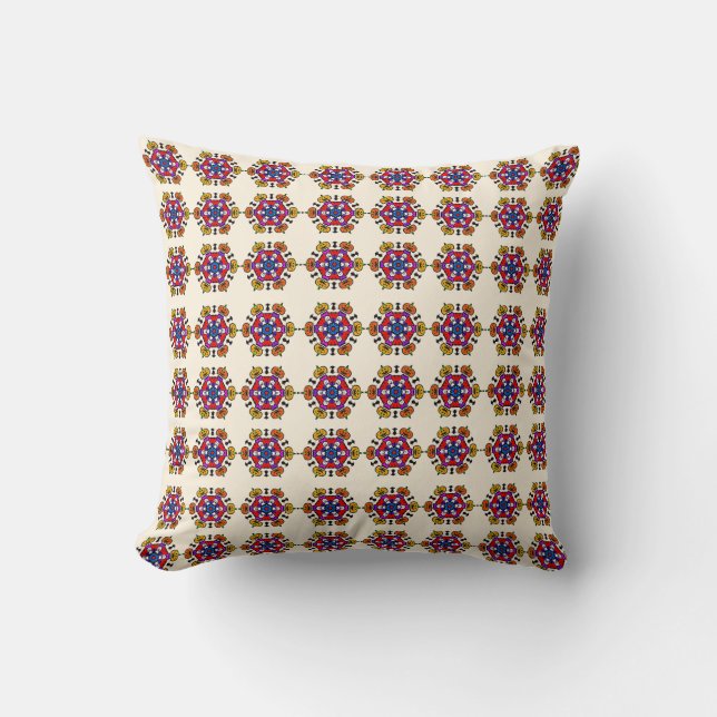 Coussin Motif mandala floral sans couture (Recto)